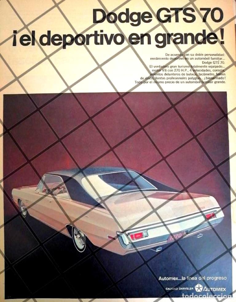 Poster collecting: AFICHE RETRO ORIGINAL AUTOS DODGE GTS 1970 -1063