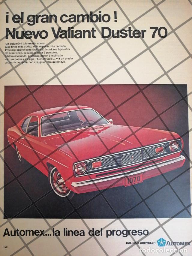 Poster collecting: AFICHE RETRO ORIGINAL AUTOS DODGE VALIANT DUSTER 1970 -1064