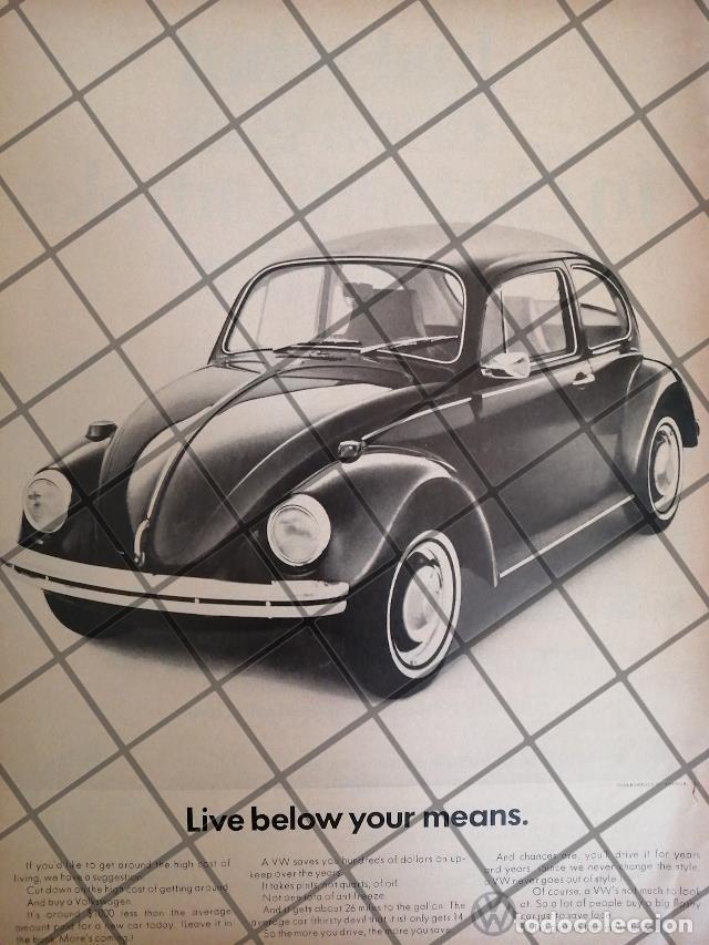 Poster collecting: AFICHE RETRO ORIGINAL AUTOS VOLKSWAGEN VOCHO 1973 -1068