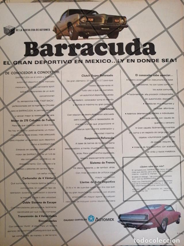 Poster collecting: CARTEL RETRO AUTOS CHRYSLER BARRACUDA 1969 -1069