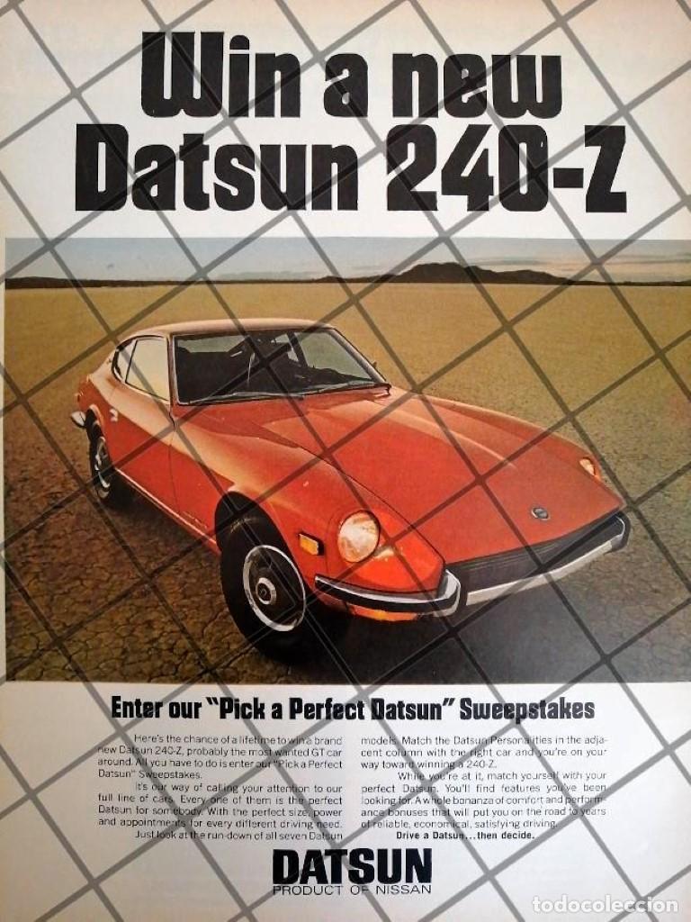 Poster collecting: CARTEL RETRO DEBUTA DE AUTOS NISSAN DATSUN 240-Z /MUY RARO