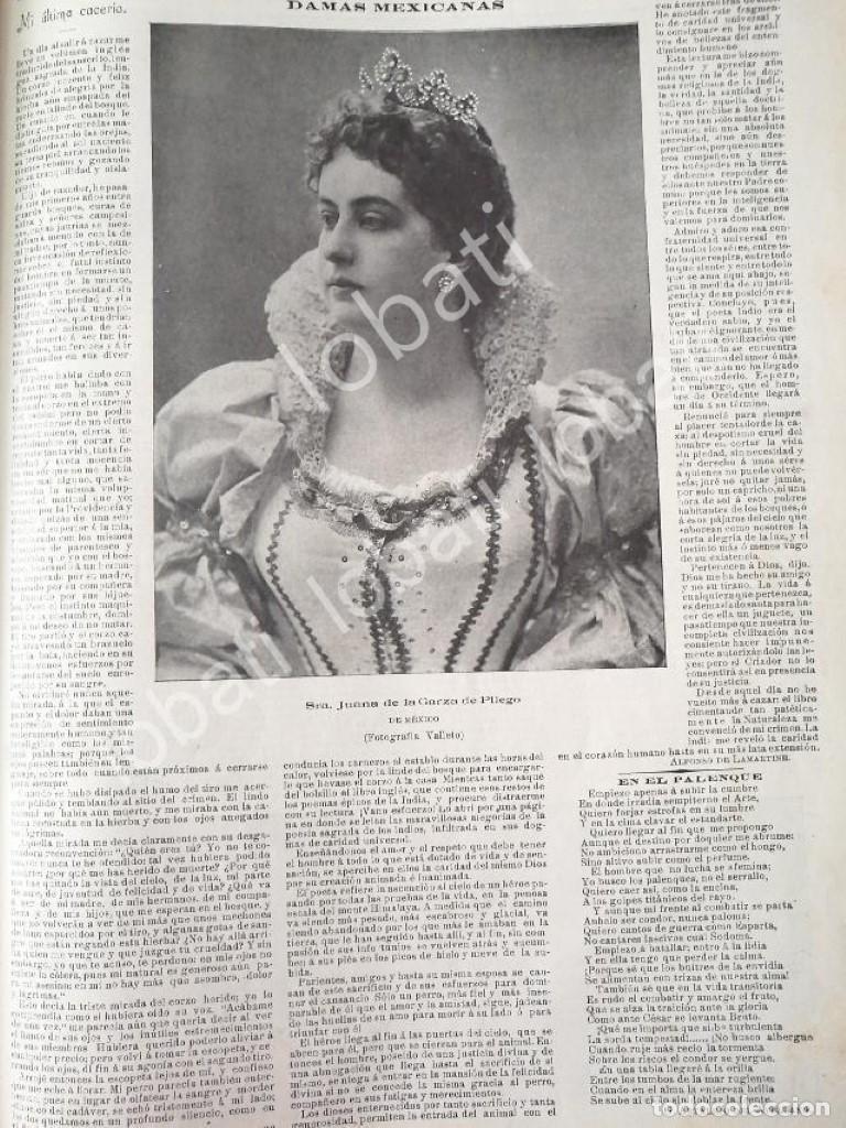 Poster collecting: CARTEL ANTIGUO ORIGINAL DE GRABADO 1897 JUANA DE LA GARZA DE PLIEGO ( FOTO VALLETO HNOS )/ASM