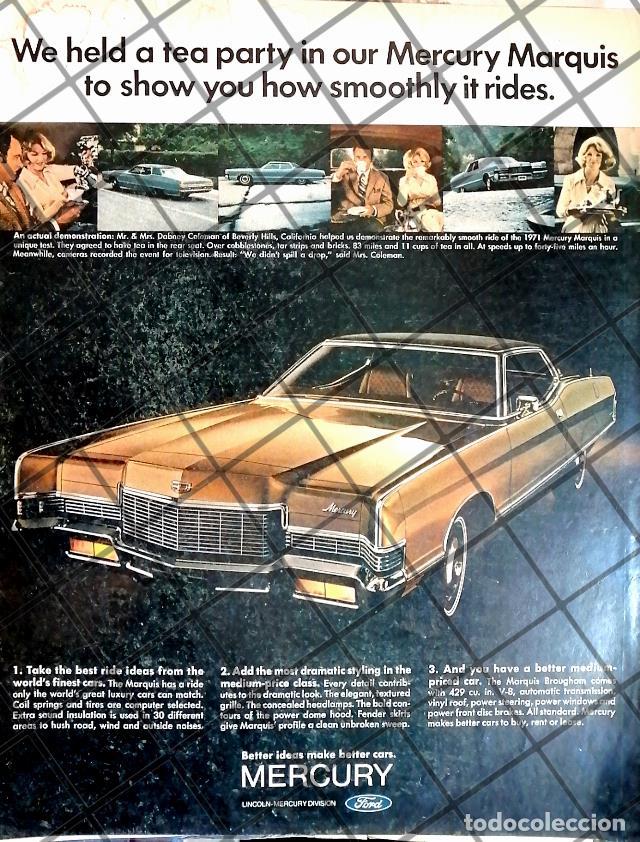 Poster collecting: CARTEL RETRO AUTOS FORD MERCURY GRAND MARQUIS 1971 -1078