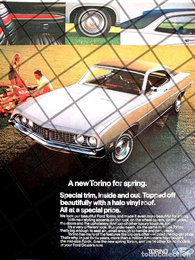 Poster collecting: CARTEL RETRO AUTOS FORD TORINO 1971 -1079