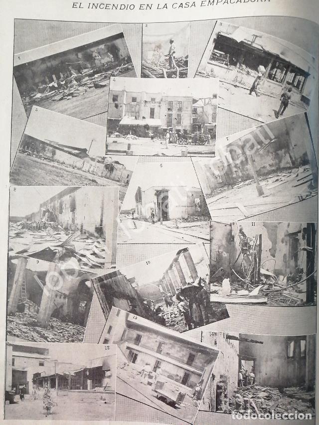 Poster collecting: CARTEL ANTIGUO ORIGINAL DE INCENDIO EN LA EMPACADORA NACIONAL 1898 SAN LAZARO D.F.