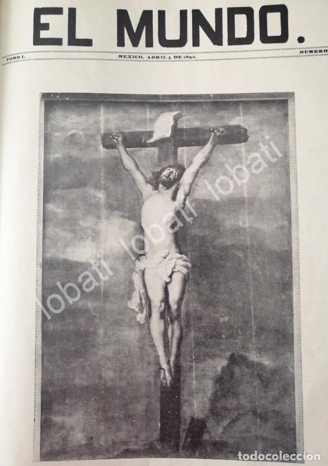 Collectionnisme d'affiches: PORTADA ANTIGUA ORIGINAL 1898 EL CRISTO CRUCIFICADO: POR: VAN DICK /RLG ARTE SACRO