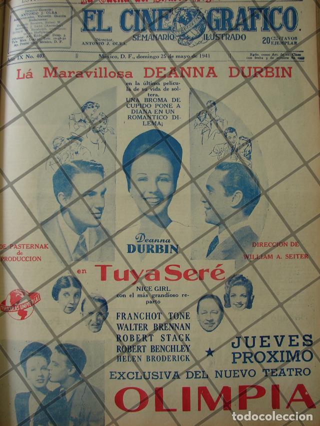 Collectionnisme d'affiches: CARTEL ANTIGUO. PELICULA. TUYA SERE 1941 (NICE GIRL)