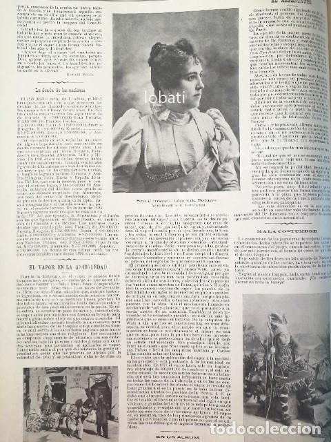 Collectionnisme d'affiches: CARTEL ANTIGUO ORIGINAL DE LA ACTRIZ CONSUELO LOPEZ DEL CASTILLO Y OTRAS NOTAS 1898 /FEP