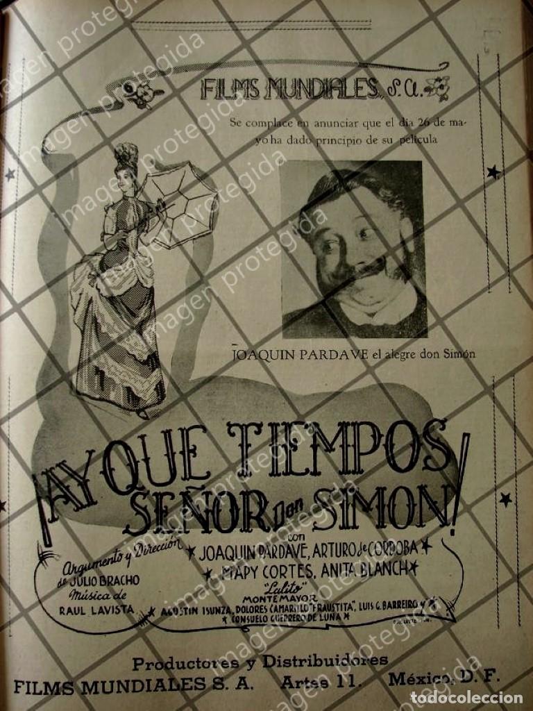 Collectionnisme d'affiches: CARTEL ANTIGUO PALICULA. INICIAN FILMACION DE: HAY QUE TIEMPOS SE&Ntilde;OR DON SIMON