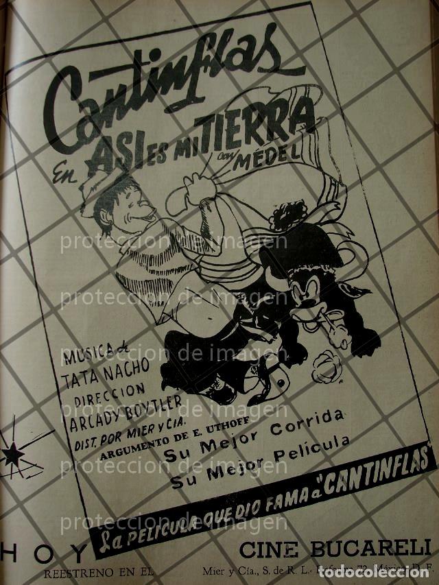 Coleccionismo de carteles: CARTEL ANTIGUO PELICULA. ASI ES MI TIERRA, CANTINFLAS. 1941 /202