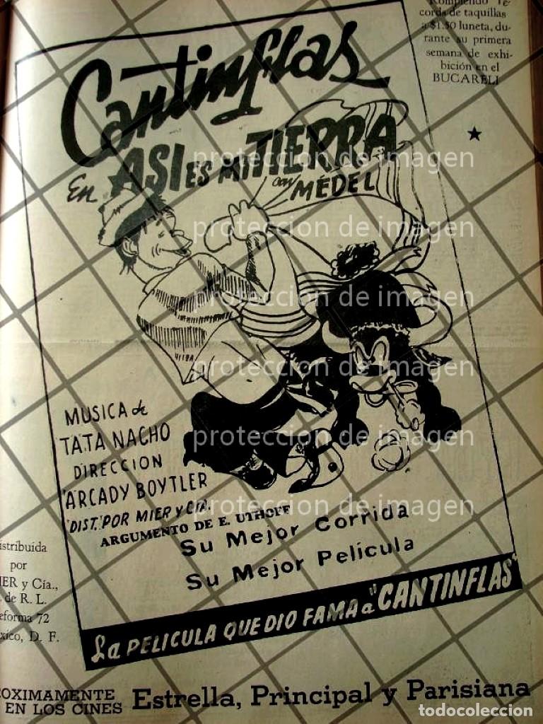 Coleccionismo de carteles: CARTEL ANTIGUO PELICULA. ASI ES MI TIERRA, CANTINFLAS. 1941 /208