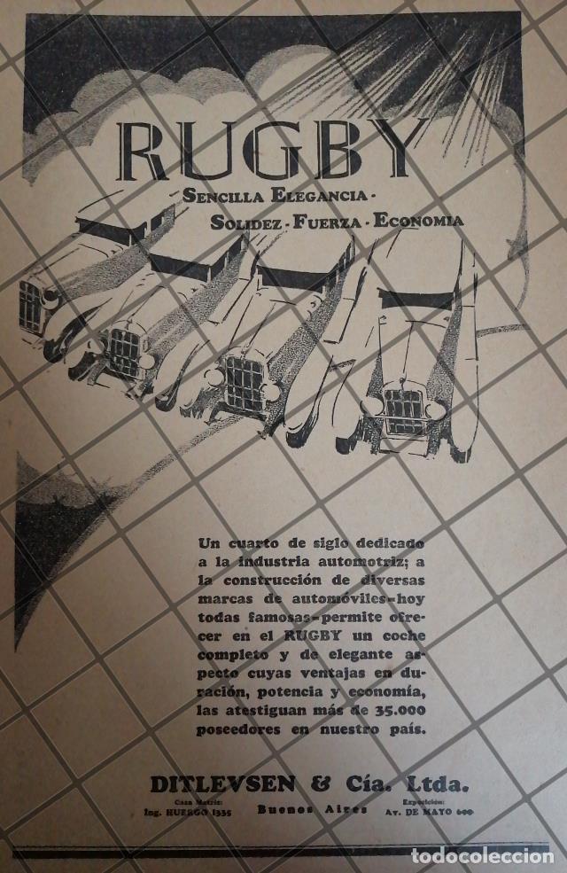 Collectionnisme d'affiches: CARTEL ANTIGUO ORIGINAL AUTOS RUGBY ROADSTER 1927 -1093