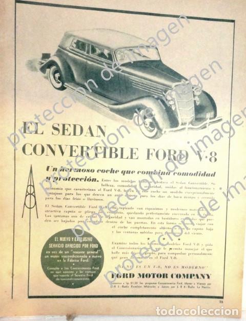 Collectionnisme d'affiches: CARTEL ANTIGUO ORIGINAL AUTOS FORD 40 DELUXE COVERTIBLE V8 1934