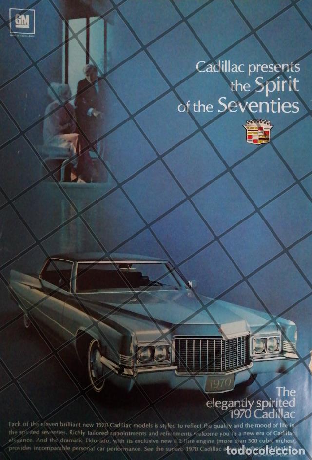 Collectionnisme d'affiches: CARTEL VINTAGE ORIGINAL AUTOS CADILLAC 1970. -1099