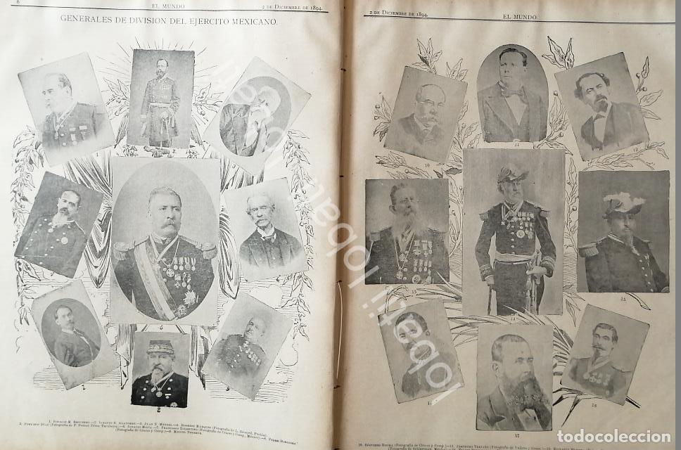 Collectionnisme d'affiches: CARTEL ANTIGUO ORIGINAL DE PORFIRIO DIAZ Y LOS GENERALES DE DIVISION DE MEXICO 1894 /MLT