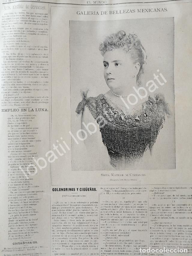 Collectionnisme d'affiches: CARTEL ANTIGUO ORIGINAL DE MATILDE DE CERVANTES 1894. FOTO DE OCTAVIANO DE LA MORA /ASM