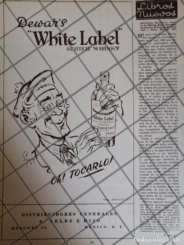 Collectionnisme d'affiches: CARTEL RETRO. WHISKY DEWARS WHITE LEBEL 1950