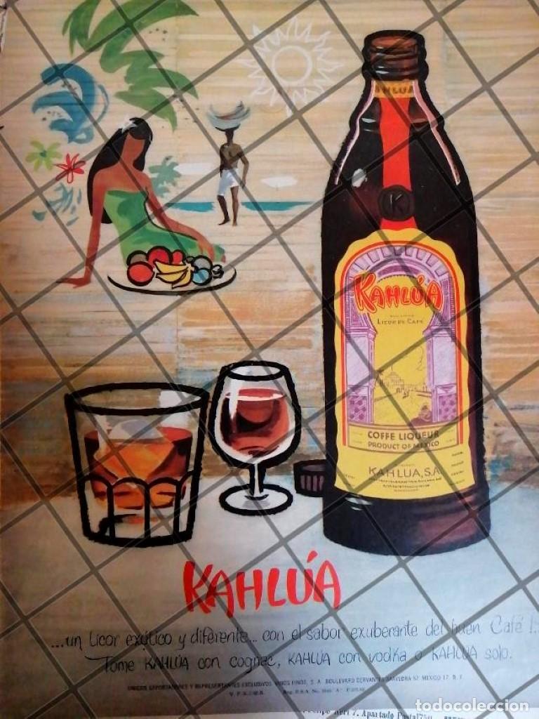 Collectionnisme d'affiches: CARTEL RETRO ORIGINAL. LICOR DE CAFE. KAHLUA 1960 /620