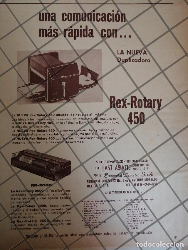 Collectionnisme d'affiches: RARO CARTEL ANTIGUO ORIGINAL 1960 MIMIOGRAFO REX ROTARY 450