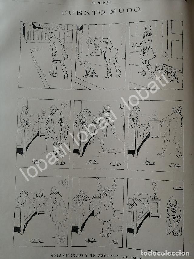 Poster collecting: CARTEL ANTIGUO ORIGINAL DE TIRA COMICA ANTIGUA 1895. CUENTO MUDO