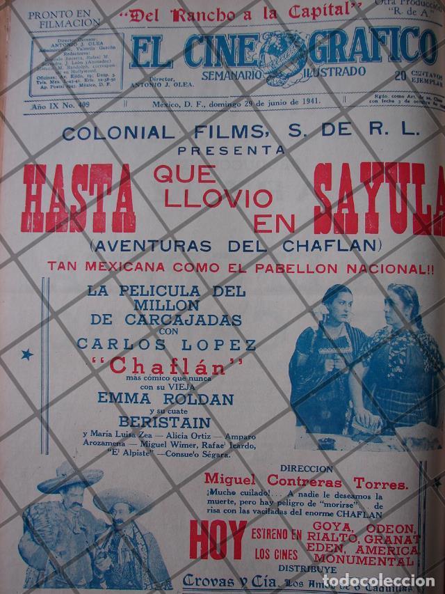 Poster collecting: CARTEL ANTIGUO PELICULA. HASTA QUE LLOVIO EN SAYULA 1941