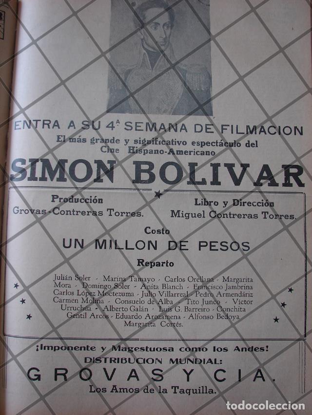 Poster collecting: CARTEL ANTIGUO PLENA FILMACION DE PELICULA. SIMON BOLIVAR 1941