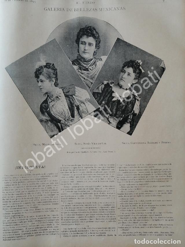 Poster collecting: CARTEL ANTIGUO ORIGINAL DE CLEMENTINA AGUIRRE FIERRO Y MAS 1895 FOTO DE EMILIO G. LOBATO / ASM