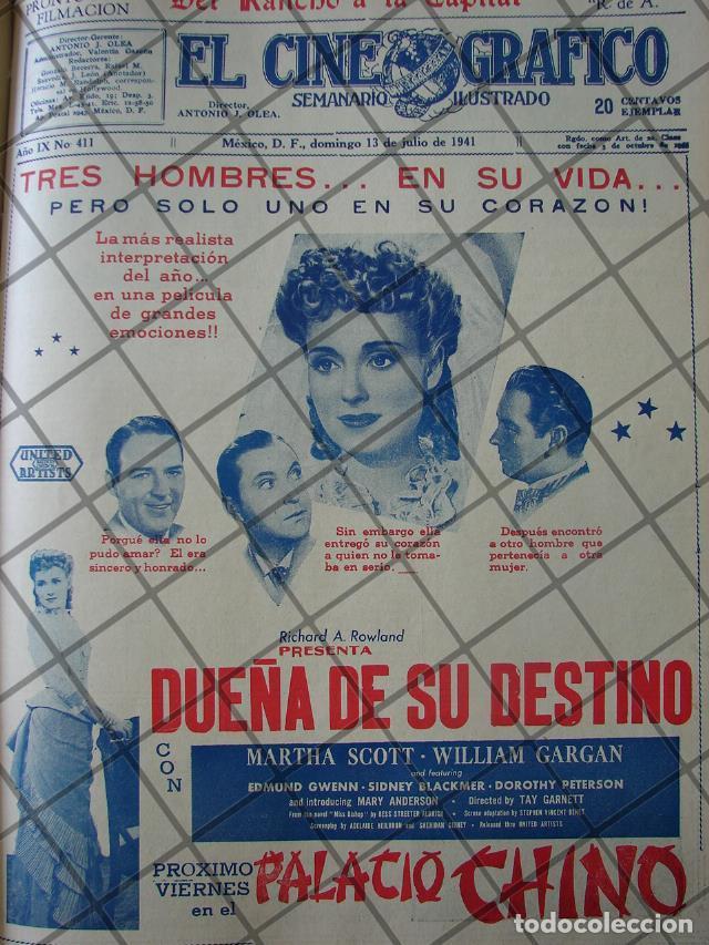 Poster collecting: CARTEL ANTIGUO PELICULA DUE&Ntilde;A DE SU DESTINO 1941 /2