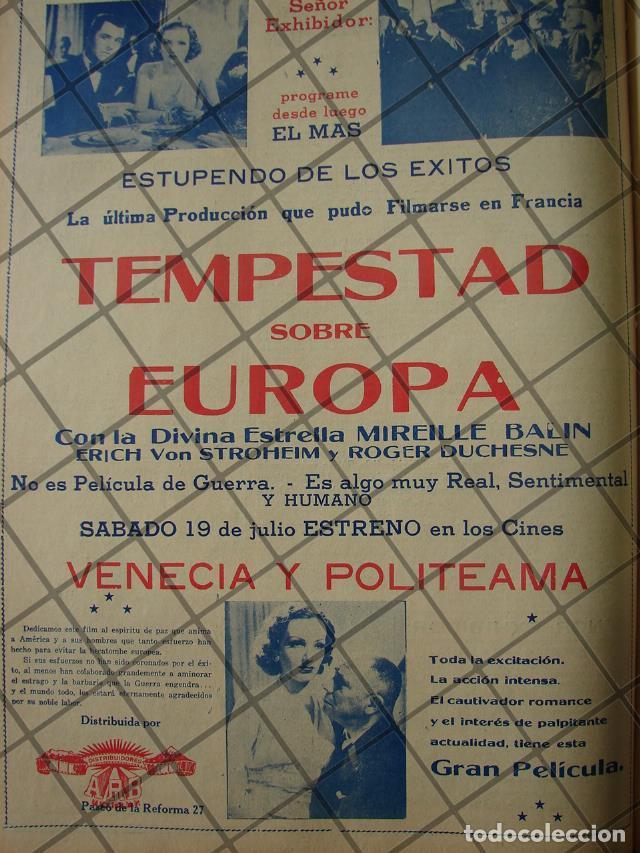 Poster collecting: CARTEL RETRO PELICULA. MANACES /TEMPESTAD SOBRE AUROPA 1941 /4