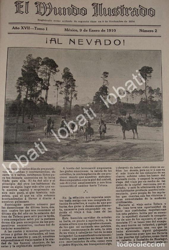 Poster collecting: CARTEL ANTIGUO ORIGINAL DE EXPEDICION AL NEVADO DE TOLUCA 1910 / LDM