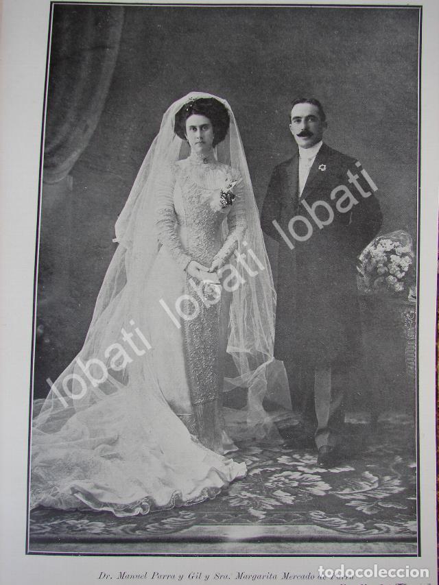 Poster collecting: CARTEL ANTIGUO ORIGINAL DE BODA. PARRA MERCARO 1910 /ASM ( MANUEL PORRA GIL )