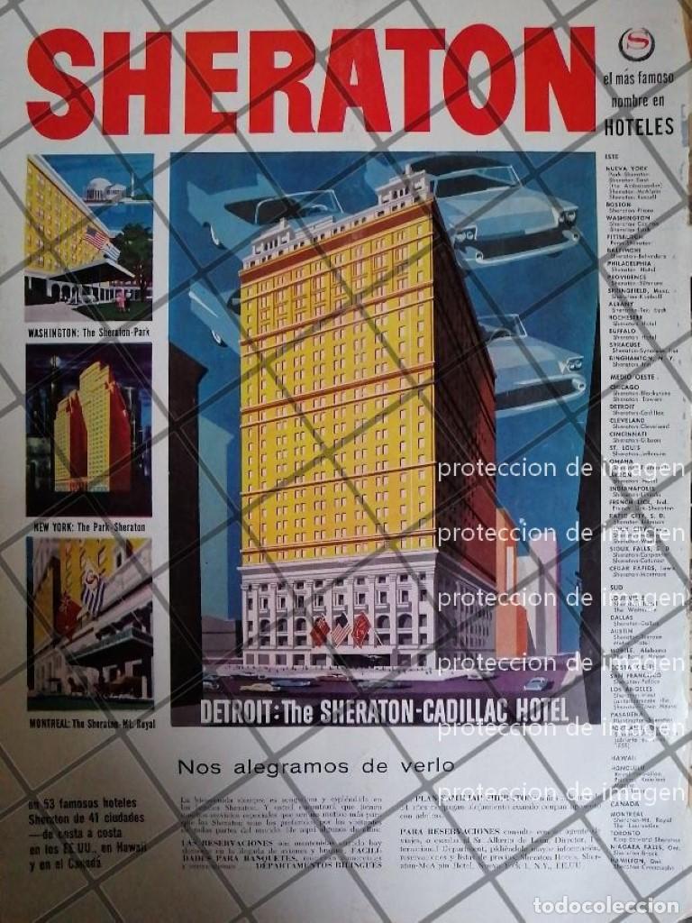 Poster collecting: CARTEL PUBLICITARIO RETRO HOTEL SHERATON 1959 /963