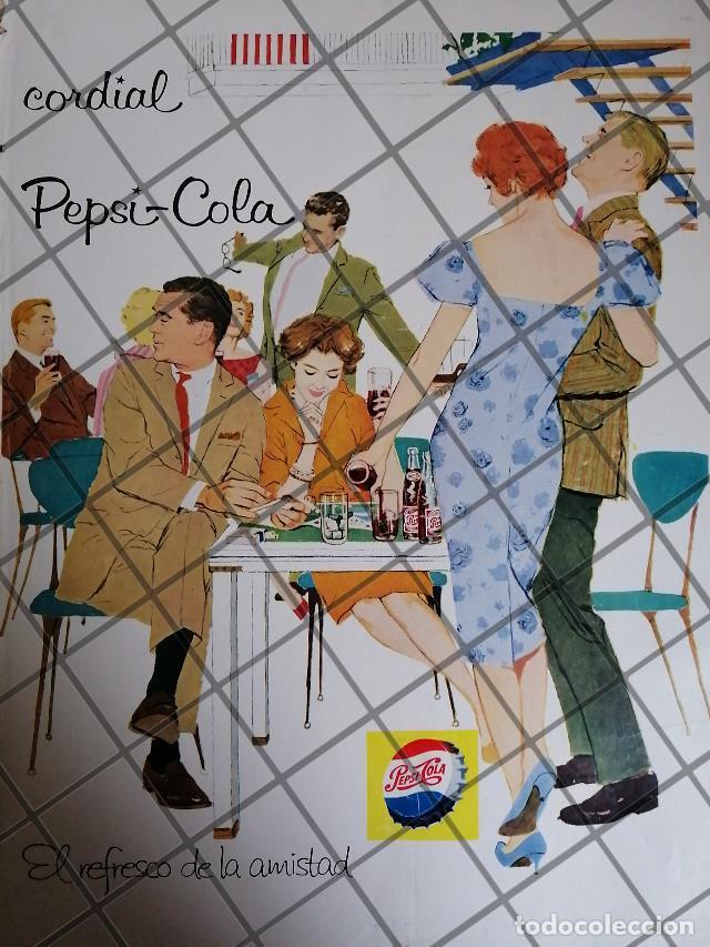 Poster collecting: CARTEL ANTIGUO ORIGINAL REFRESCOS PEPSI 1959 /256
