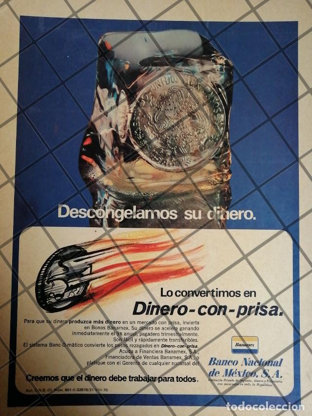 Poster collecting: CARTEL PUBLICITARIO BANCO BANAMEX 1970 /965