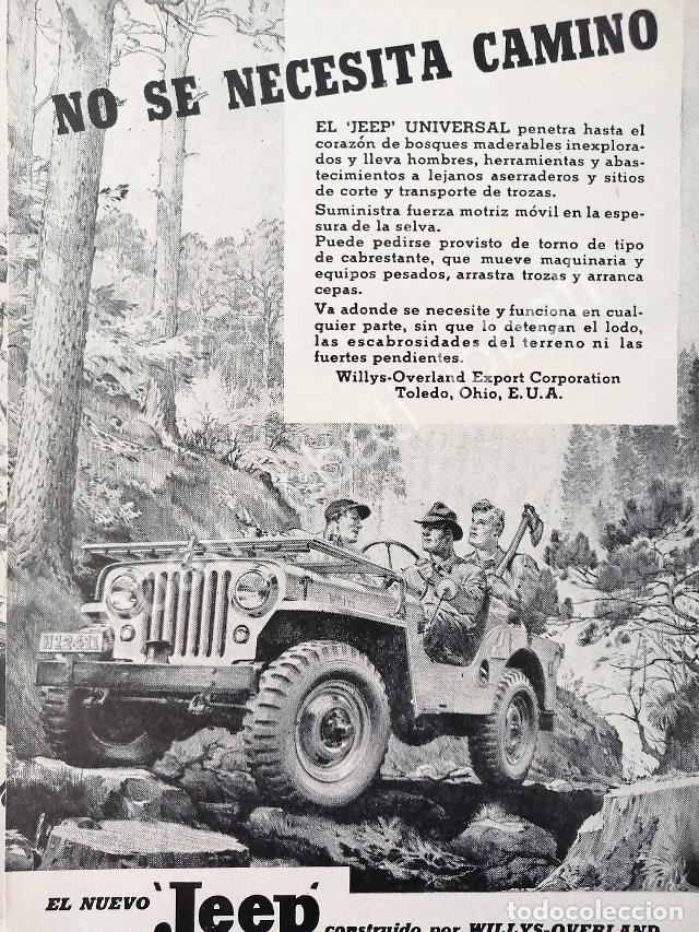 Poster collecting: CARTEL ANTIGUO ORIGINAL DE MINI CARTEL AUTOS. CAMIONES WILLIS JEEP 1950s / 714
