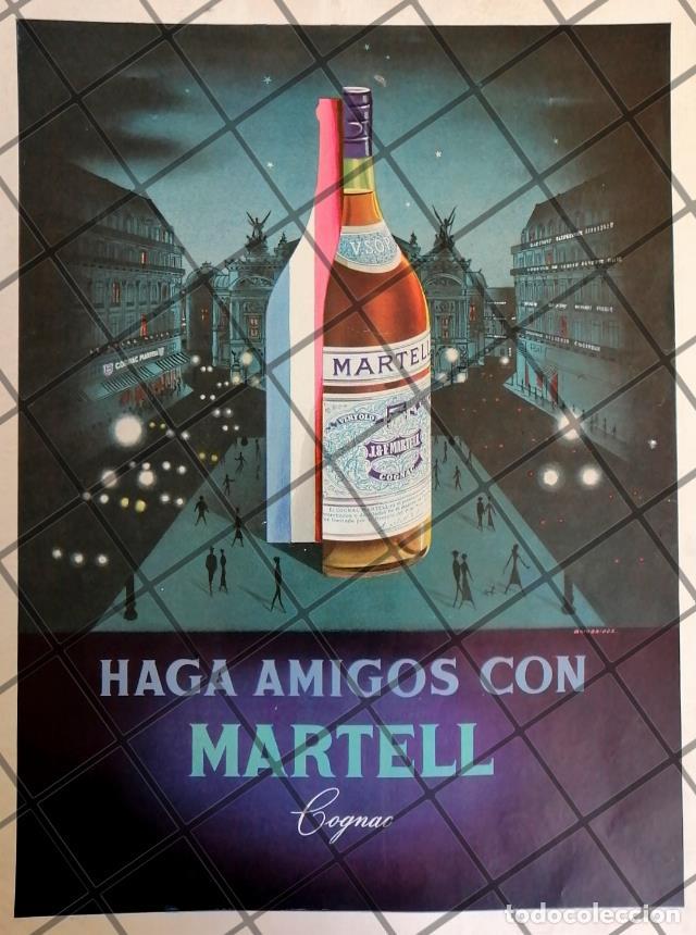 Poster collecting: CARTEL PUBLICITARIO COGNAC MARTELL 1950s /631