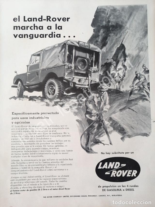 Poster collecting: CARTEL ANTIGUO ORIGINAL DE DE AUTOS LAND ROVER 1958 / 730