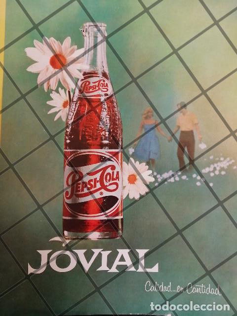 Poster collecting: AFICHE PUBLICITARIO RETRO ORIGINAL PEPSI COLA JOVIAL 1962