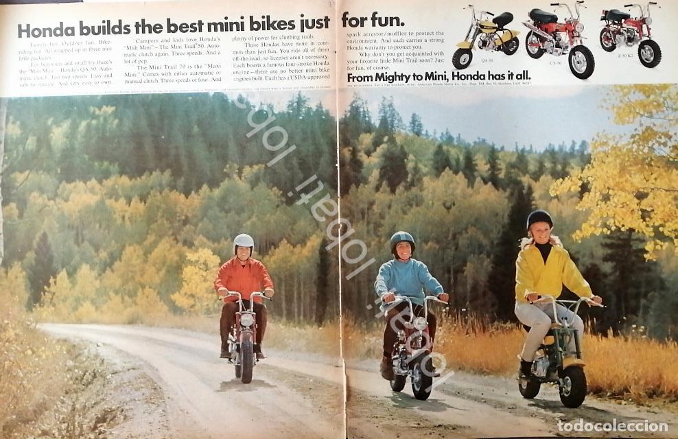 Poster collecting: CARTEL ANTIGUO ORIGINAL DE MINI MOTOS HONDA QA50 Y OTRAS MOTOCICLETAS