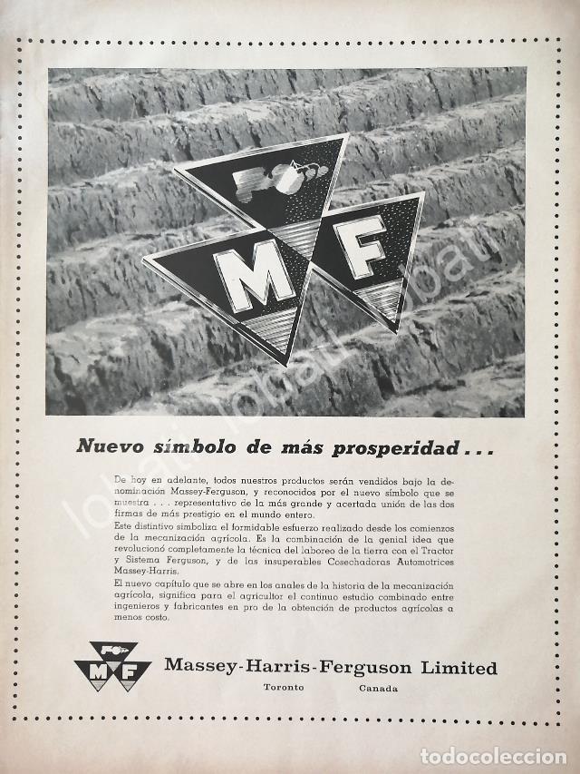 Poster collecting: CARTEL ANTIGUO ORIGINAL DE TRACTORES MASSEY HARRIS FERGUSON 1958 /754