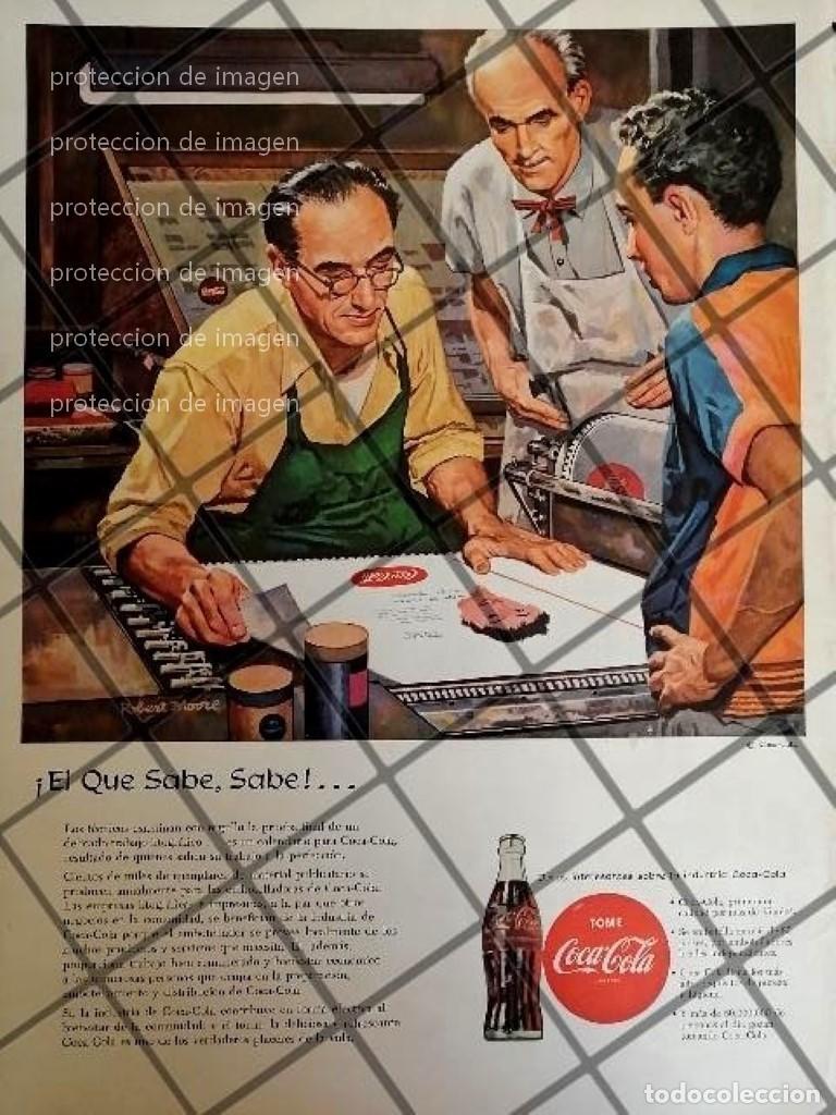 Sammeln von Plakaten: CARTEL ANTIGUO ORIGINAL COCA COLA 1950s DIBUJO DE ROBERT MOORE