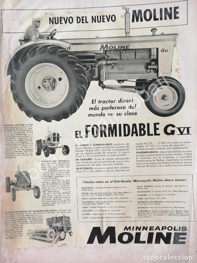 Sammeln von Plakaten: CARTEL ANTIGUO ORIGINAL DE TRACTORES MINNEAPOLIS MOLINE G-VI 1959/ 762 MUY RARO