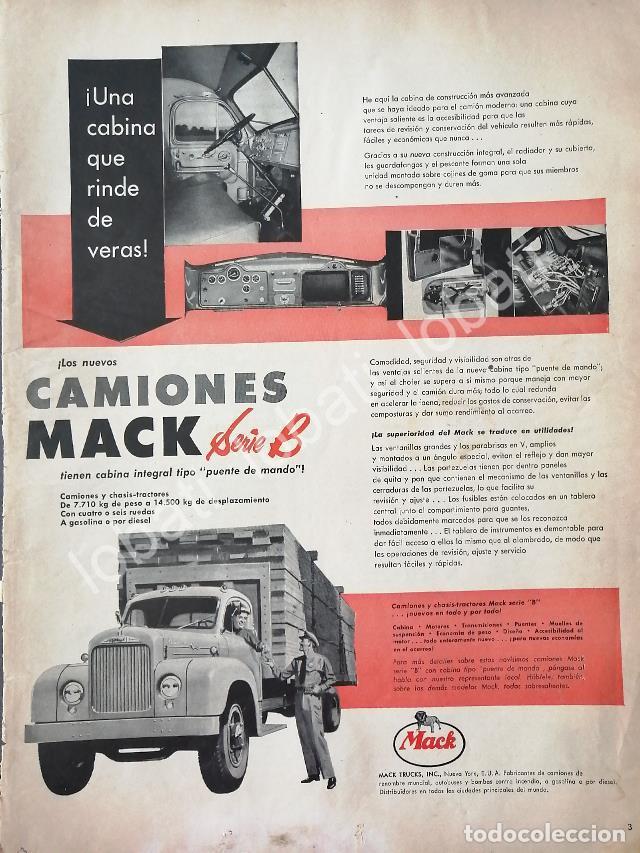 Sammeln von Plakaten: CARTEL ANTIGUO ORIGINAL DE CAMION TRAILER MACK SERIE B 1953 / 761
