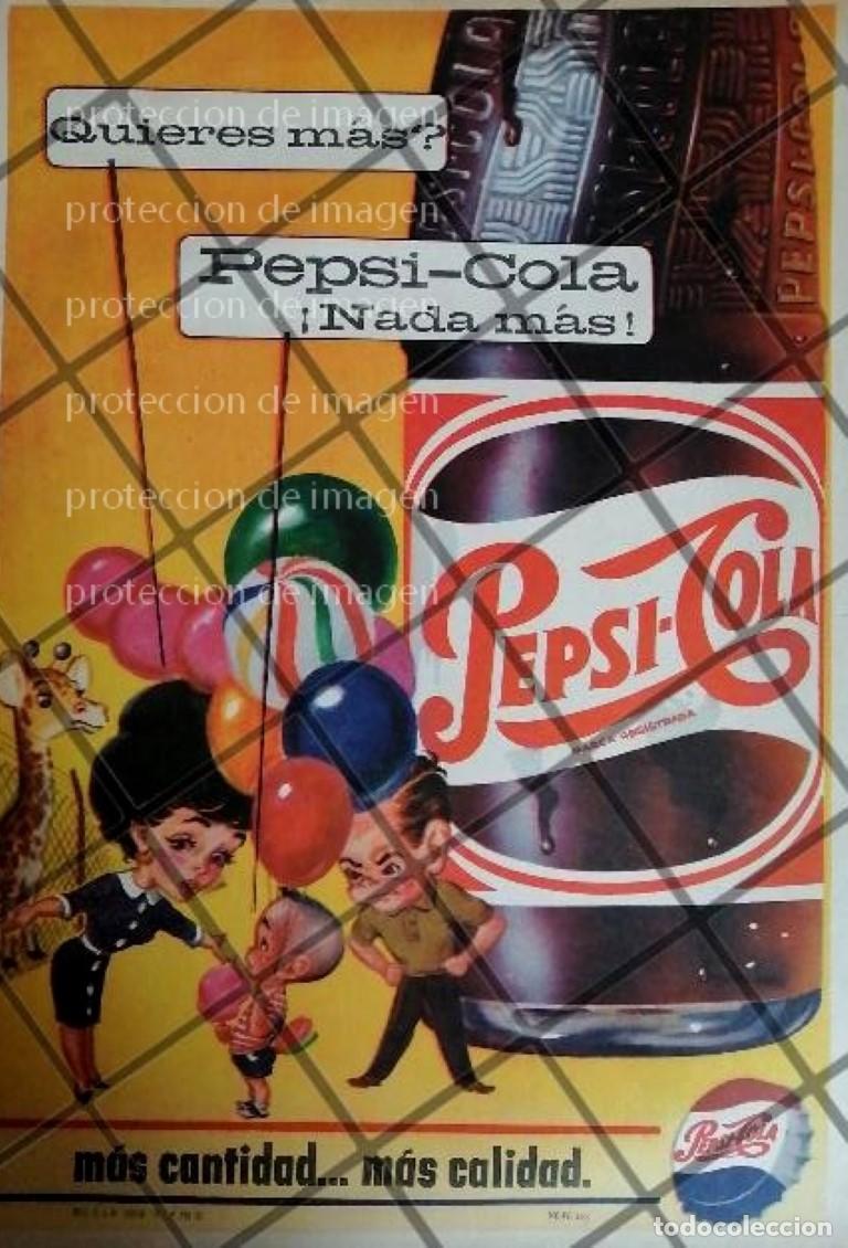 Sammeln von Plakaten: CARTEL VINTAGE ORIGINAL PEPSI 1962 MUY RARO