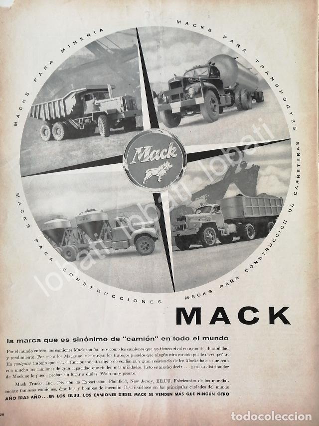 Sammeln von Plakaten: CARTEL ANTIGUO ORIGINAL DE CAMIONES & TRAILER MACK 1958/ 767