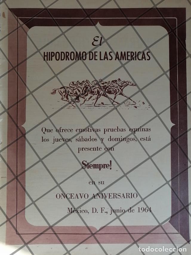 Sammeln von Plakaten: CARTEL DE PUBLICIDAD RETRO. HIPODROMO LAS AMERICAS 1964 /972