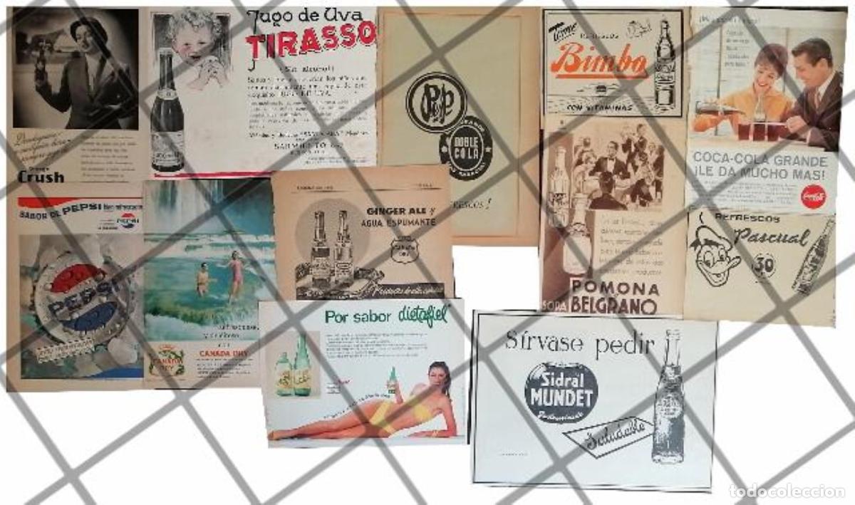 Sammeln von Plakaten: 12 CARTELES RETRO RAROS .REFRESCOS VARIOS 1940s 60s /344
