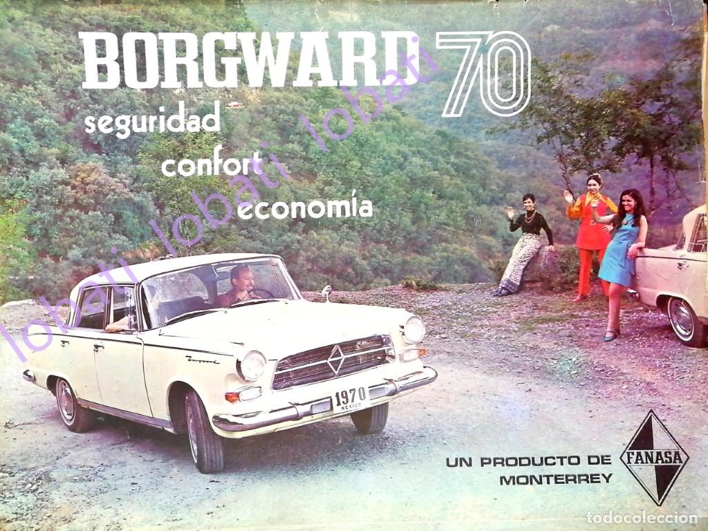 Sammeln von Plakaten: CARTEL ANTIGUO ORIGINAL DE AUTOS BORGWARD - FANASA 1970 MONTERREY / 782 MUY RARO