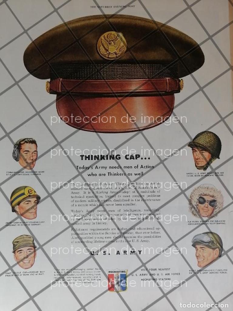Collectionnisme d'affiches: CARTEL VINTAGE RECLUTAMIENTO MILITAR DE U.S.A. 1950