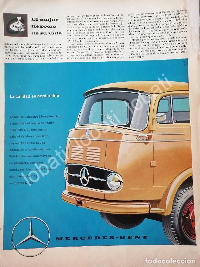 Collectionnisme d'affiches: CARTEL ANTIGUO ORIGINAL DE AUTOS CAMIONES MERDEDES BENZ 1961/ 786